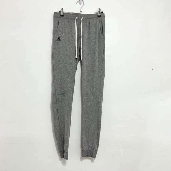 RUSSELL ATHLETIC Boys Joggers Heather Gray Drawstring Closure Side Pockets Small - Picture 1 of 6